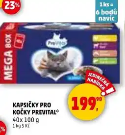 Penny Market Kapsičky pro kočky Prevital nabídka