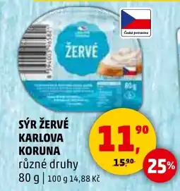 Penny Market Sýr žervé Karlova Koruna nabídka