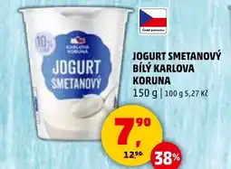 Penny Market Jogurt smetanový bílý Karlova Koruna nabídka