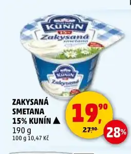 Penny Market Zakysaná smetana 15% Kunín nabídka