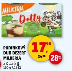 Penny Market Pudinkový duo dezert Milkeria nabídka