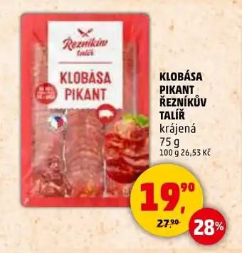 Penny Market Klobása pikant Řezníkův Talíř nabídka