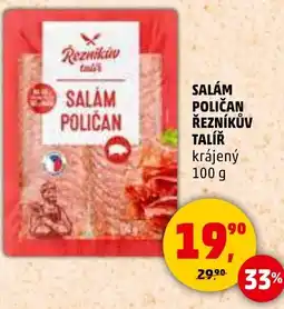 Penny Market Salám poličan Řezníkův Talíř nabídka
