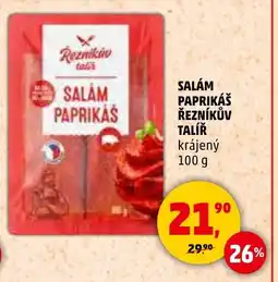 Penny Market Salám paprikáš Řezníkův Talíř nabídka