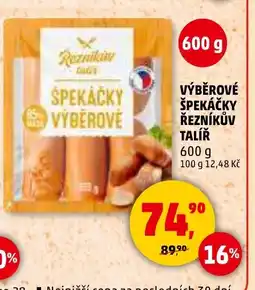 Penny Market Výběrové špekáčky Řezníkův Talíř nabídka