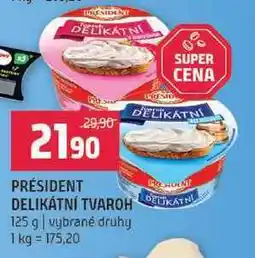Terno President delikátní tvaroh 125g nabídka