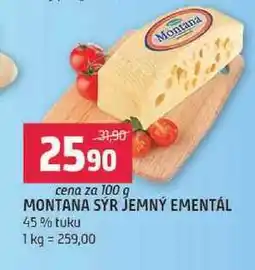 Terno Montana sýr jemný ementál 100g nabídka