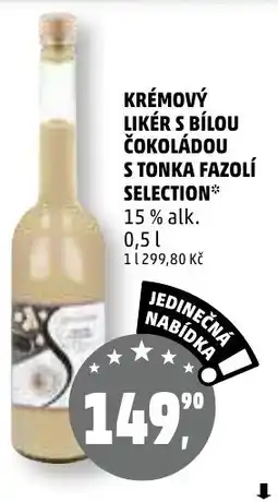 Penny Market Krémový likér s bílou čokoládou s tonka fazolí Selection nabídka
