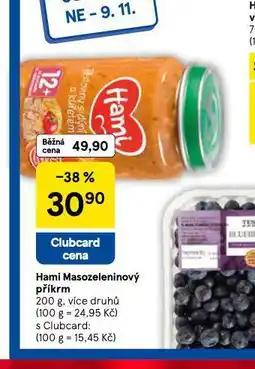Tesco Hami masozeleninový příkrm nabídka