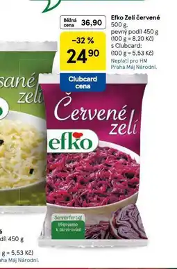 Tesco Efko zelí červené nabídka