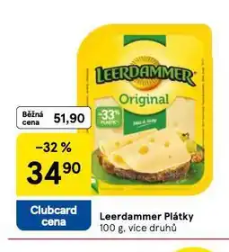 Tesco Leerdammer plátky nabídka