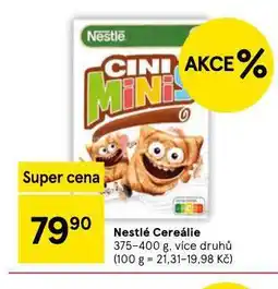 Tesco Nestlé cereálie nabídka