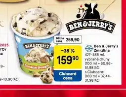 Tesco Ben & jerry´s zmrzlina nabídka