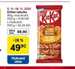 Tesco Kitkat tabulka nabídka