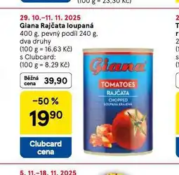 Tesco Giana rajčata loupaná nabídka