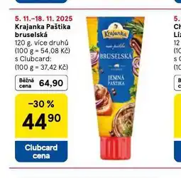 Tesco Krajanka paštika bruselská nabídka