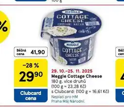Tesco Meggle cottage cheese nabídka
