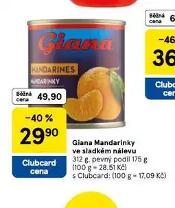 Tesco Giana mandarinky nabídka