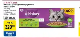 Tesco Whiskas kapsičky pro kočky výběrové menu v želé nabídka