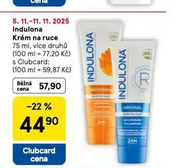 Tesco Indulona krém na ruce nabídka