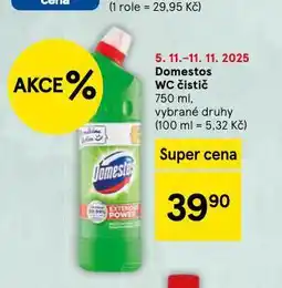Tesco Domestos wc čistič nabídka