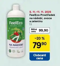 Tesco Feeleco prostředek na nádobí, ovoce a zeleninu nabídka