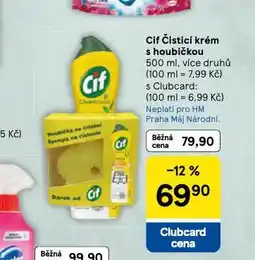 Tesco Cif čistící krém s houbičkou nabídka