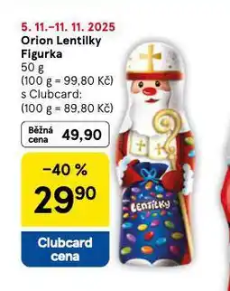 Tesco Orion lentilky figurka nabídka