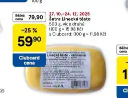 Tesco Šetra linecké těsto nabídka