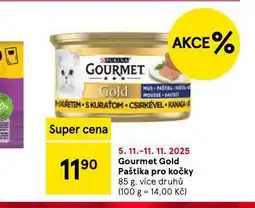 Tesco Gourmet gold paštika pro kočky nabídka