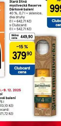 Tesco Stará žirná myslivecká reserve dárkové balení nabídka