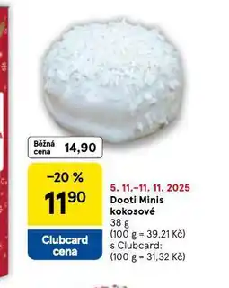 Tesco Dooti minis kokosové nabídka