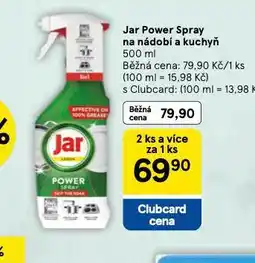 Tesco Jar power spray na nádobí a kuchyně nabídka