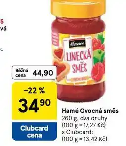 Tesco Hamé ovocná směs nabídka