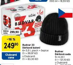 Tesco Budvar 33 dárkové balení nabídka