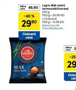 Tesco Mák mletý termostabilizovaný nabídka
