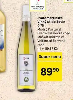 Tesco Svatomartinské vinný sklep sovín nabídka
