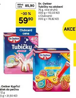 Tesco Dr. oetker tubičky na zdobení nabídka