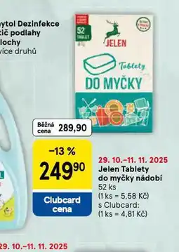 Tesco Jelen tablety do myčky nádobí nabídka