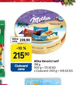 Tesco Milka vánoční talíř nabídka