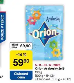Tesco Orion arabesky želé nabídka