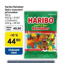 Tesco Haribo reindeer želé s ovocnými příchutěmi nabídka