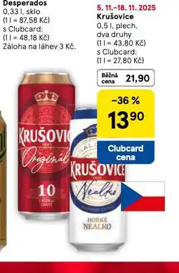 Tesco Pivo krušovice 10 nabídka