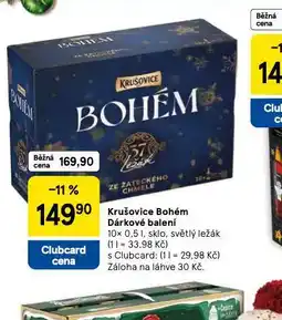 Tesco Krušovice bohém dárkové balení nabídka