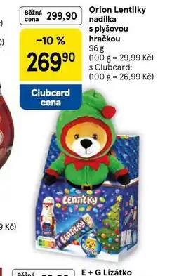 Tesco Orion lentilky nadílka s plyšovou hračkou nabídka