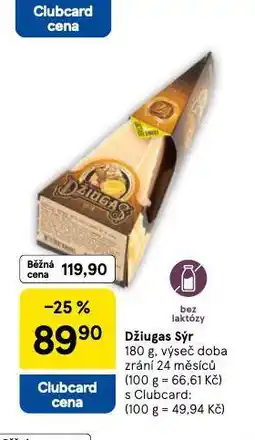 Tesco Džiugas sýr nabídka
