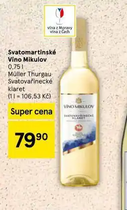 Tesco Svatomartinské víno mikulov nabídka