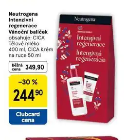 Tesco Neutrogena intenzivní regenerace vánoční balíček nabídka