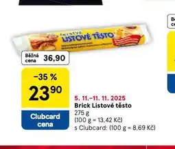 Tesco Brick listové těsto nabídka
