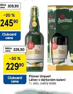 Tesco Pivo pilsner urquell láhev v dárkovém balení nabídka